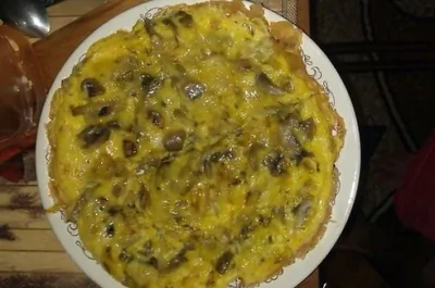 Омлет с сыром и грибами