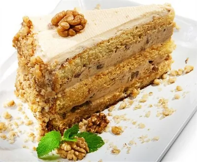 Кофейный торт с грецкими орехами
