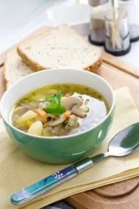 Суп картофельный со свежими грибами