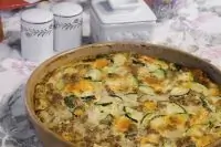 Запеканка из кабачков с мясом и сыром