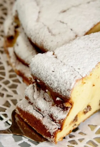 Творожная запеканка с ромом и лимонной цедрой