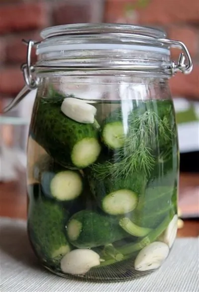 Малосольные огурцы с чесноком