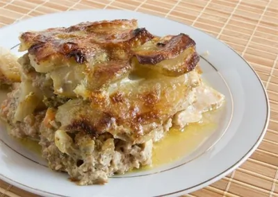 Мясная запеканка с картофелем