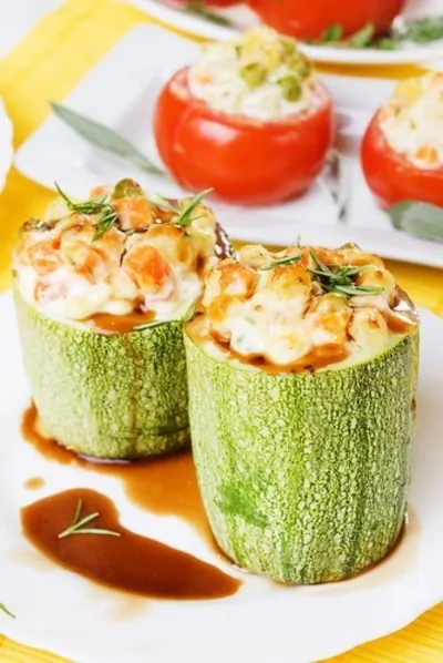 Цукини с креветками