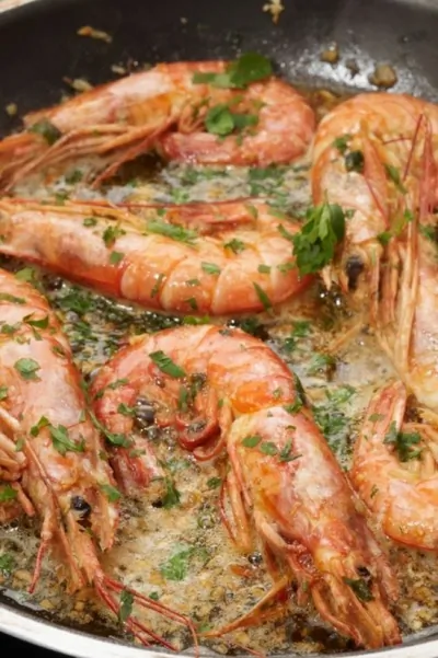 Креветки с хересом