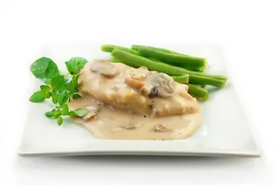 Куриные грудки с шампиньонами