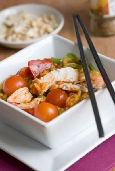 Паэлья с телятиной