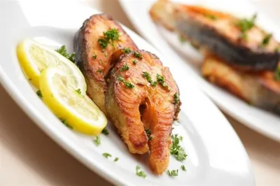 Семга жареная