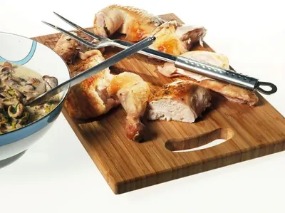 Запеченная курица с овощами