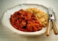 Гуляш из говяжьего сердца или вымени