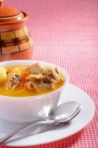 Суп морковный с макрелью