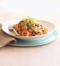 Спагетти с ракушками и белыми грибами