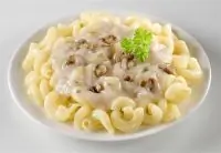 Паста с грибами в сливочном соусе