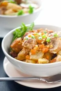 Жареный картофель с мясом по корейски