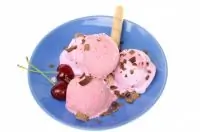 Вишневое мороженое с шоколадом