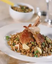 Баранина с чечевицей