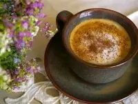 Кофе латте с корицей