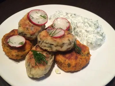 Сырники с картофелем и морской капустой