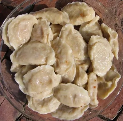 Вареники с фасолью и грибами