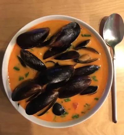 Карри с мидиями