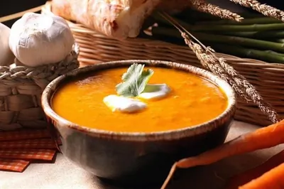 Морковный суп с мятой