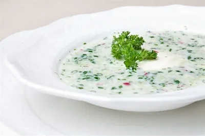 Окрошка на кислом молоке и сыворотке