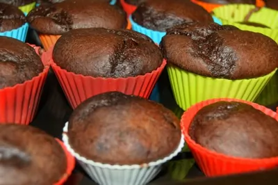 Шоколадные маффины с какао