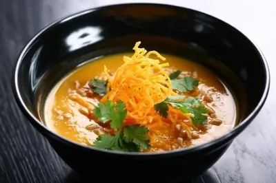 Суп с морковью и миндалем