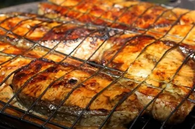 Лосось на гриле с тимьяном