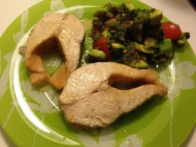 Лосось, запеченный в горчице