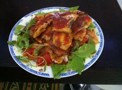 Камбала по гречески