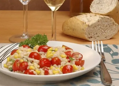 Ризотто с запеченными помидорами