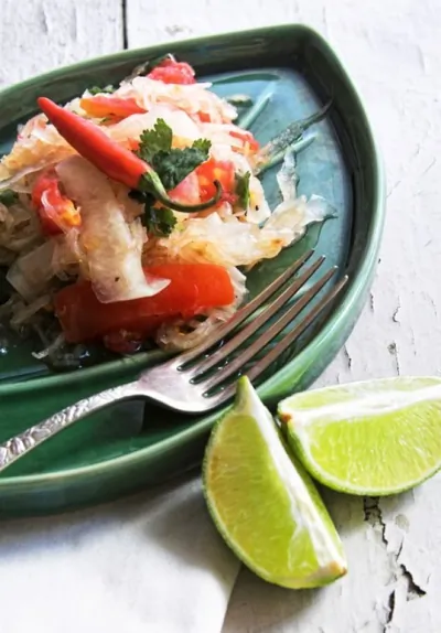 Папайя с чили, имбирем и лаймом