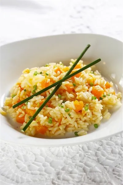 Ризотто с тыквой и колбасой