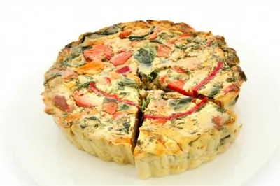 Омлет с тыквой и шпинатом