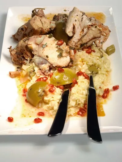 Курица в белом вине в тайском стиле