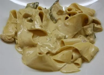 Паста с лесными грибами в сливочном соусе