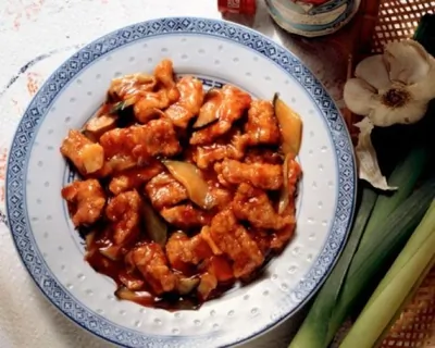 Свинина с розовым перцем и вермутом