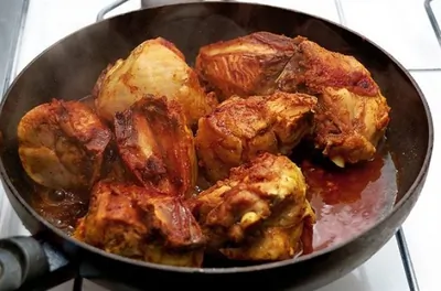 Жареная маринованная курица по японски