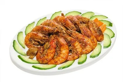 Креветки с имбирем и хересом