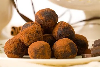 Шоколадные трюфели с каштанами