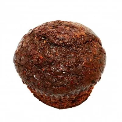 Шоколадные маффины с шерри в лимонной глазури