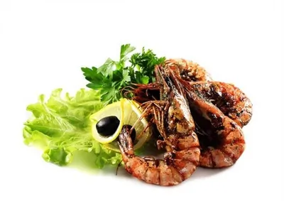 Карамелизированные креветки с имбирем, чесноком и чили