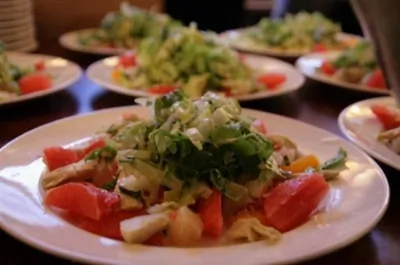 Салат с грейпфрутом и артишоками