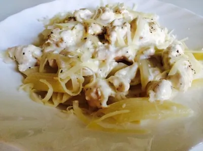 Феттучини со сливочным соусом