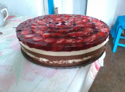 Торт «Три шоколада» со сливками