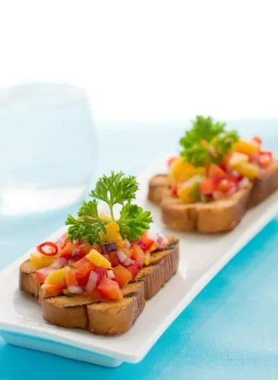 Красно-желтая закуска из перцев