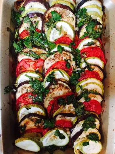 Рататуй Мишеля Герара со свежими овощами