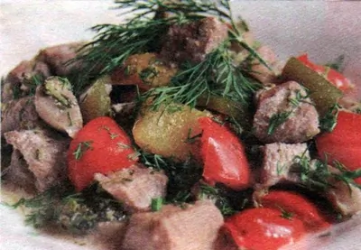 Соте из индейки с грибами