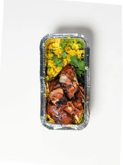 Курица терияки с гороховым кускусом